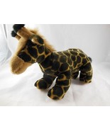 AURORA WORLD 9&quot; Rare Dark &amp; Golden BROWN  SOFT Plush Baby GIRAFFE Hard t... - $23.07 CAD