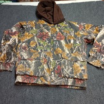 Master Sportsman Hooded Jacket Adult Large Woodland Camo Canvas Hunting - £36.52 GBP