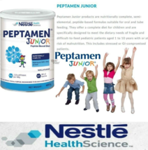 4 X Nestle PEPTAMEN JUNIOR Complete Peptide Diet Vanilla Flavor 400g FAS... - £193.07 GBP