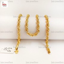 REAL GOLD 18 Kt Hallmark Solid Gold Diamond Cut Rope Necklace Chain 5MM ... - £2,091.37 GBP