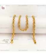 REAL GOLD 18 Kt Hallmark Solid Gold Diamond Cut Rope Necklace Chain 5MM ... - £2,089.28 GBP