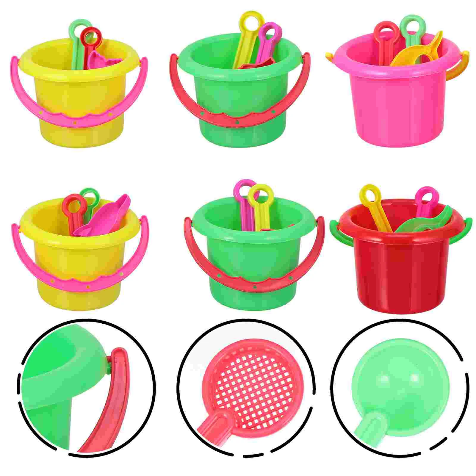 24 Pcs Sand Pail Mini Bucket Toy Toys Buckets Beach Kids Child Set Children Play - £13.58 GBP