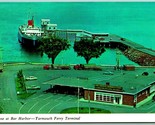 MV Bluenose Ferry at Bar Harbor Dock Maine ME UNP Chrome Postcard G7 - $2.67