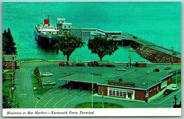 MV Bluenose Ferry at Bar Harbor Dock Maine ME UNP Chrome Postcard G7 - £2.09 GBP