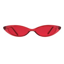 Girl&#39;s Fashion Sunglasses Super Trendy Skinny Oval Cateye Translucent Colors - £9.58 GBP