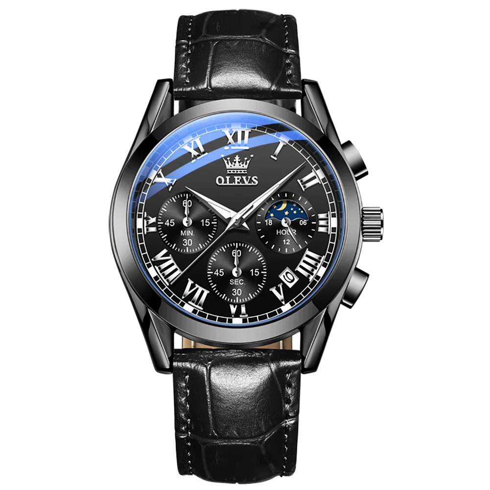 Reloj Hombre Luxury Brand Men Watches Leather Strap Top Quartz Clock Wat... - £40.22 GBP