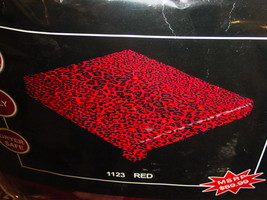 Leopard Print Red Queen Size Blanket Bedspread - £41.49 GBP