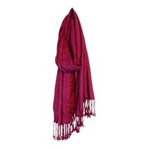Capelli New York Scarf Wrap Pink Magenta Fringe Rayon Shawl Boho Lightwe... - $16.20