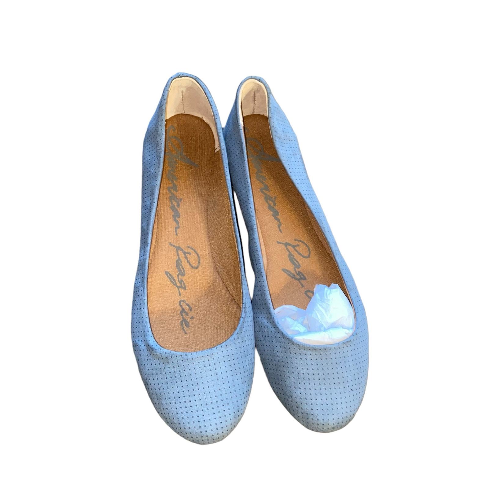 Primary image for American Rag Cie Aellie Perforated Fabric Ballet Flat shoes blue size 11 NEW