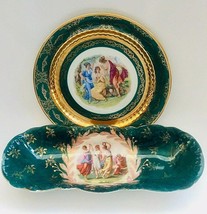 Vienna Style Bohemian Carlsbad Angelica Kaufmann 2 Decorative Plates - $180.00