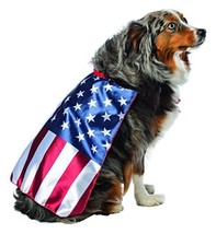 Rasta Imposta USA Flag Cape for Dogs, White, Medium - £63.65 GBP