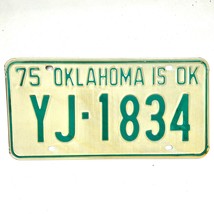 1975 United States Oklahoma Oklahoma County Passenger License Plate YJ-1834 - £14.72 GBP
