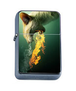 Cat Fire Em1 Flip Top Oil Lighter Wind Resistant - $15.79