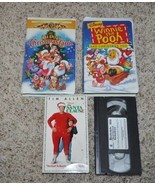 Christmas VCR Movies Santa Claus, Winnie The Pooh, Rudolph, All Dogs Carol - $7.92