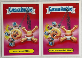 2015 Garbage Pail Kids Series 1 Wrecking Bill B9a Demolished Damon B9b Card Gpk - £7.32 GBP