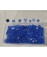 Blue Lot Of Plastic beads for Jewelry And Crafts Plastic Multi Sizes - €2,57 EUR