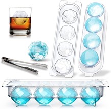 Combler Ice Cube Molds 2 Trays for Freezer 2&quot; Large W Tongs &amp; Storage Bag NEW - £23.64 GBP