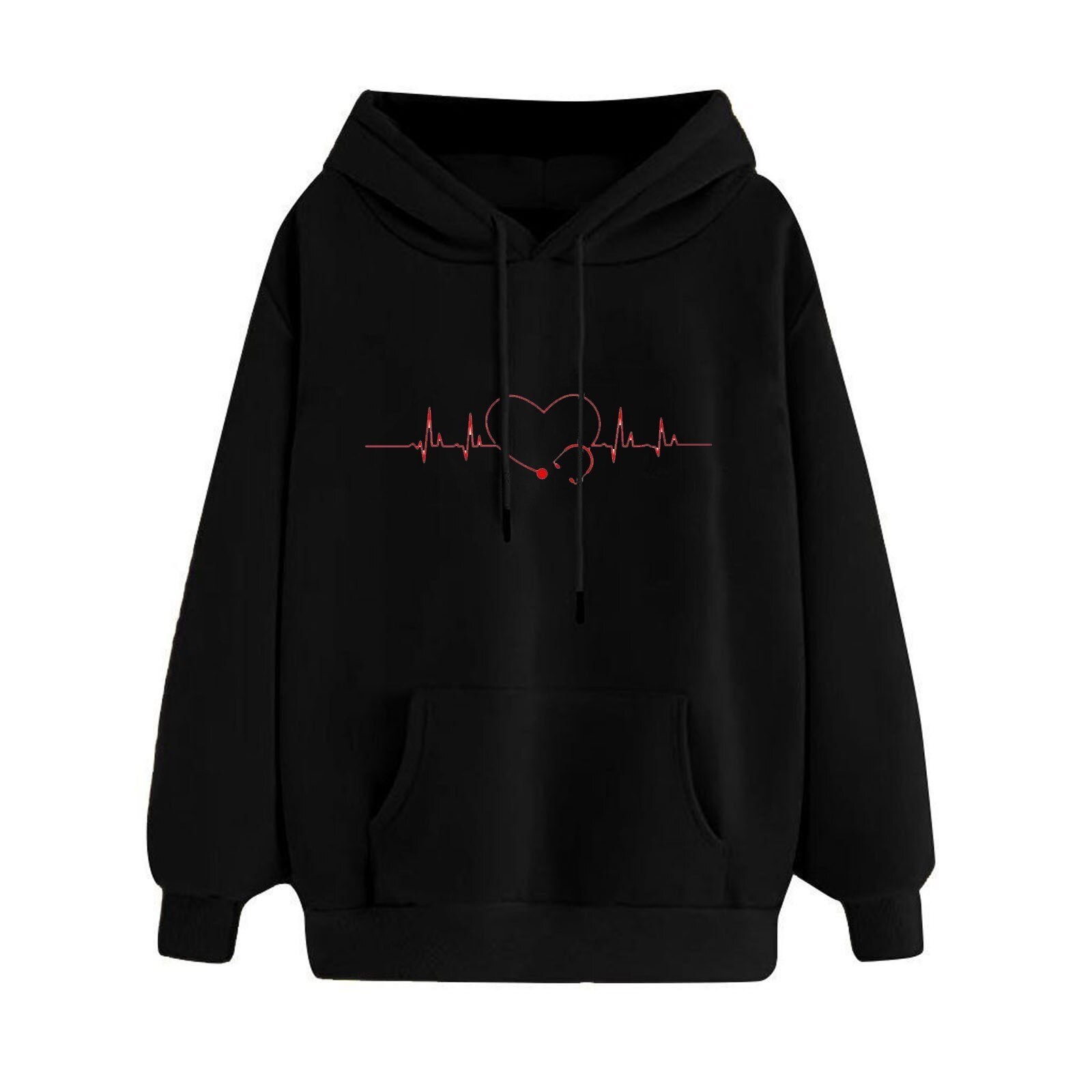 Primary image for Oversize Sweatshirt 2022 Printed Women's Long Sleeve Hoodie Jumper Casual Pullov