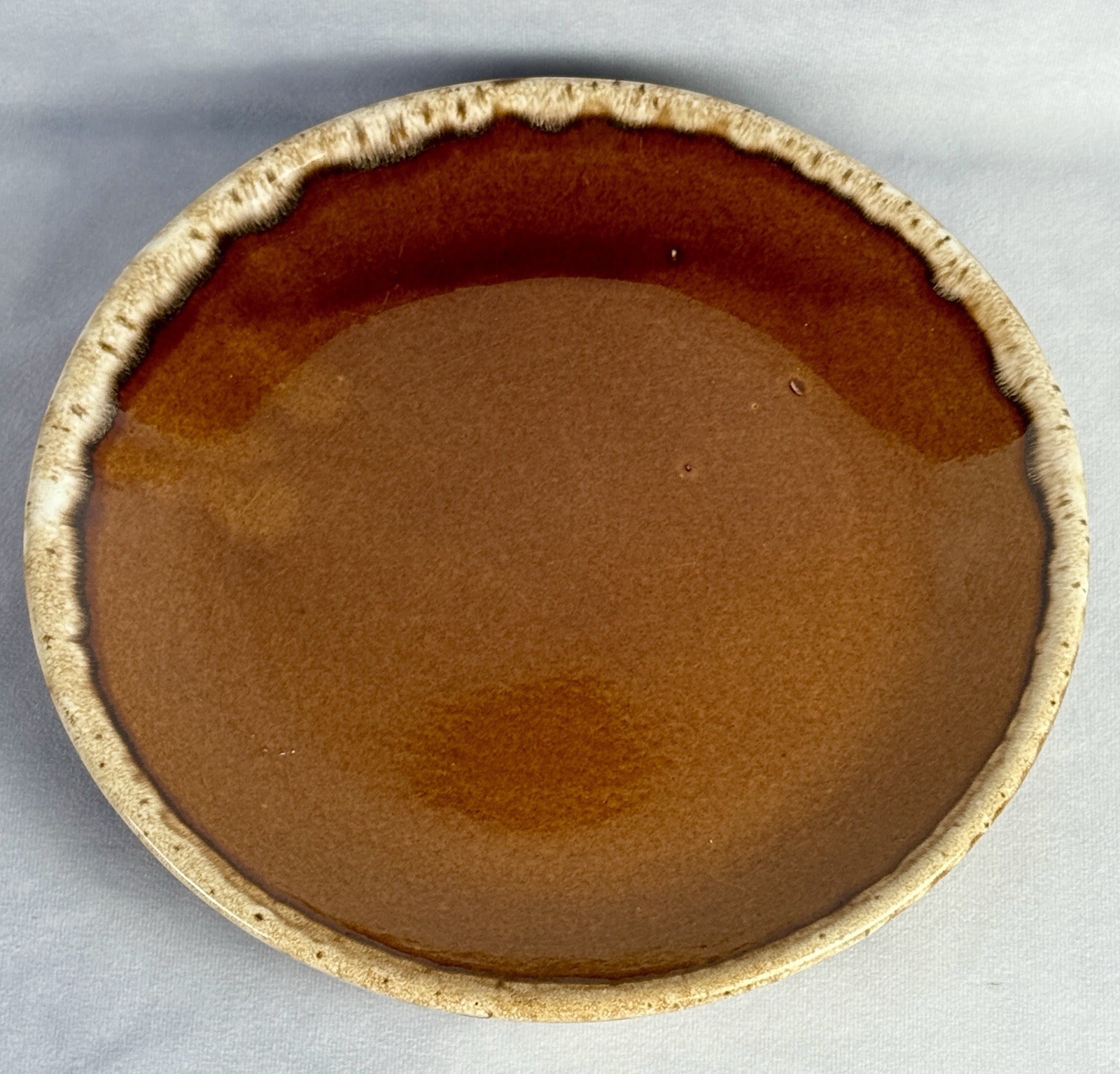 Set of 2 Hull Pottery USA Brown OvenProof 10.5" Dinner Plates Vintage MCM Item image 12