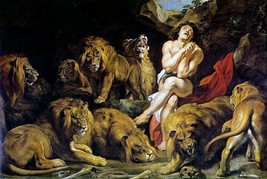Art Print Daniel in the Lion&#39;s Den, 1615, Peter Paul Rubens Giclee Canvas - £7.56 GBP+