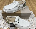 Hey Dude Women&#39;s Wendy Funk Chambray White, Shoes 9 US Loafers Slip On - $47.99