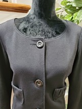 Spiegel Women&#39;s Black Polyester Long Sleeve Buttons Front Casual Jackets Size 8 - £21.33 GBP