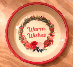 Pioneer Woman Wishful Winter Warm Wishes 9” Ceramic Pie Plate - £20.71 GBP