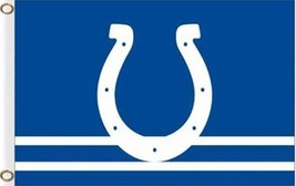 Indianapolis Colts Three Lines Flag 3X5 Ft Polyester Banner USA 90x150cm - £13.90 GBP