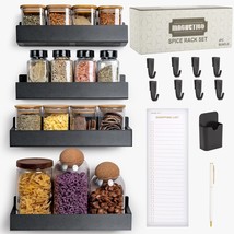 4 Pack Magnetic Spice Rack, Spice Rack Magnetic For Fridge, Magnet Spice Rack, F - £27.07 GBP