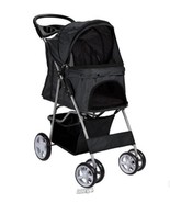 Oxgord Paws &amp; Pals 4-Wheel Pet Stroller Black - £134.50 GBP