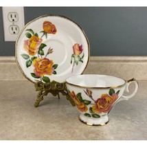 Queen Anne Royal Roses Bone China England Tea Cup And Saucer Set - £11.86 GBP