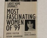 1999 Most Fascinating Women Print Ad Roma Downey Jodie Foster  Lisa Kudr... - £4.64 GBP