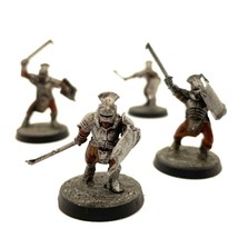 Games Workshop Uruk-hai Warriors 4 Painted Miniatures Hobgoblin Half-orc - $55.00