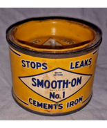 Vintage SMOOTH-ON No. 1 Stops Leaks Cements Iron Jersey City, NJ Metal T... - $14.01