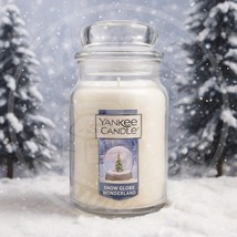 Yankee Candle Snow Globe Wonderland 22 oz Large Jar Icy Mint, Eucalyptus... - $32.50