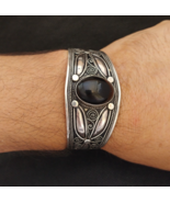 Moroccan Bracelet Silver Agate Berber African Tuareg Handmade Cuff Vinta... - $2,352.91 MXN