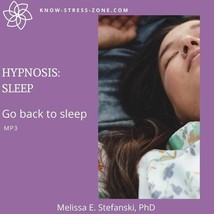 HYPNOSIS: Go Back To Sleep MP3; Hypnotherapy Rest Binaural Beats; Mental Health; - £3.20 GBP