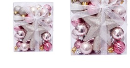 Rose 30PCS Christmas Ball Ornaments Shatterproof Xmas Tree Hanging Ball Decors  - £21.57 GBP