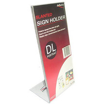 Deflecto Slanted Portrait Single Sign Holder - DL - £23.70 GBP