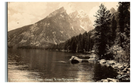 RPPC Sanborn Postcard Y-1947 Vista from Jenny Lake, Grand Teton National Park WY - £15.42 GBP