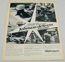 1968 Print Ad Johnson Outboard Motors Family Having Fun Fishing - $14.60