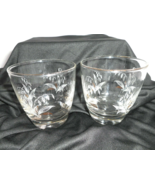 Libbey Lily of the Valley Juice/Rocks Glass Raised White Flower Gold Rim... - $9.25