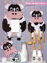 Plastic Canvas Holstein Cow Condiment Napkin Coaster Tissue Holder Chime Pattern - £10.38 GBP