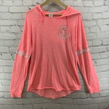 Victoria’s Secret PINK Hoodie Womens Sz XS Pink Knit Lightweight  - £23.73 GBP