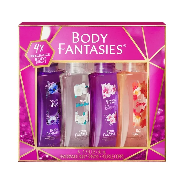 Body Fantasies Signature Fragrance Body Spray Gift Set for Women, 1.7 fl oz