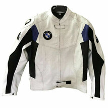 BMW Men Motorcycle/Motorbike Leather Jacket Street Racing Biker Riding Sports - £77.87 GBP