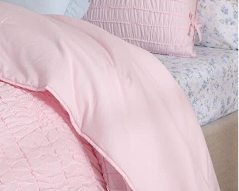 Shabby Chic Queen Quilt Set Reversible Cotton Bedding 90 x 90 Full/Queen 2 Shams - $48.99