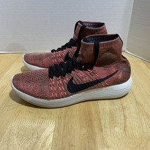 Nike Lunar Epic Flyknit Hi Shoes Women&#39;s 9.5 Pink Black Knit Running Sne... - $32.60