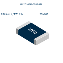 50Pcs RL2010FK-070R62L YAGEO SMD Current Sense Resistor 620mOhm 3/4W 1% ... - $5.95