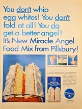 PHILLSBURY - Miracle Angel Food Mix - 1965 Vintage Print Ad - $189.16 MXN